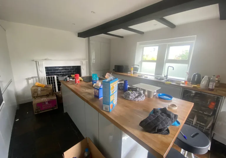 Before home staging kitchen diner area